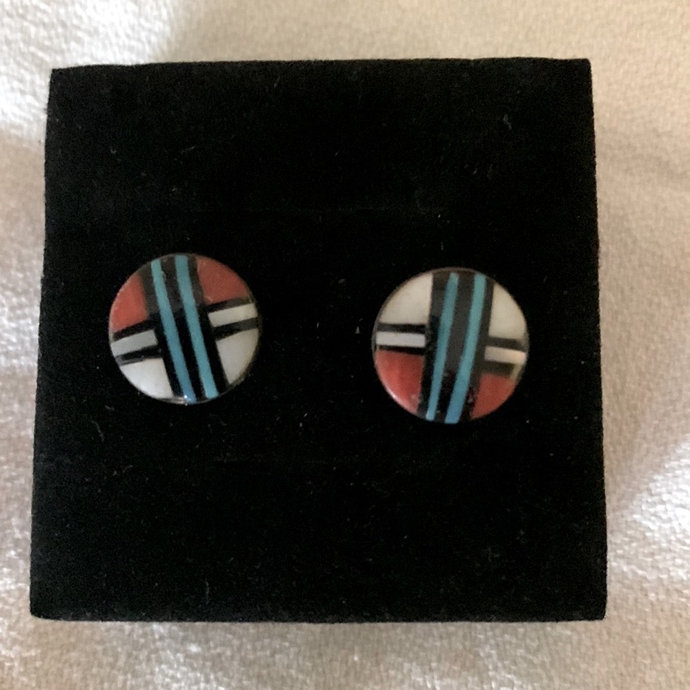 Navajo Native American post earrings.